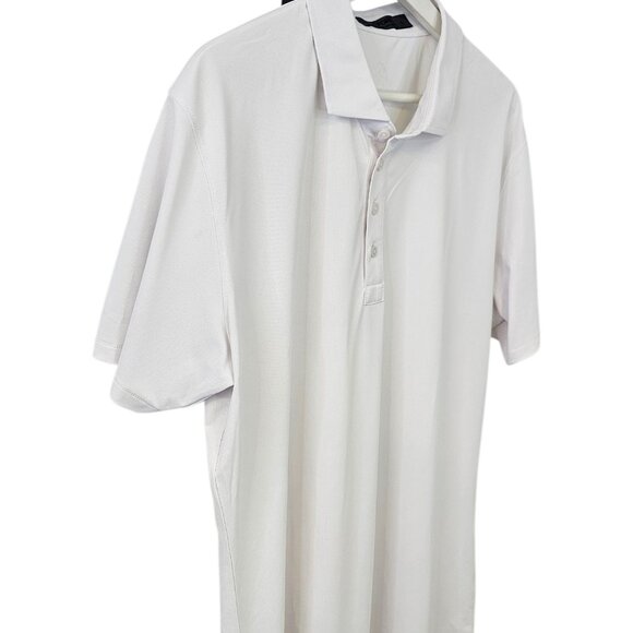 G/FORE Mens Short Sleeve Polo, White, Collared, Henley, Golf, Size Large - Picture 2 of 10